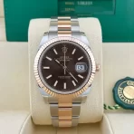 2022 Rolex Datejust 41 Two-Tone Fluted Chocolate Oyster