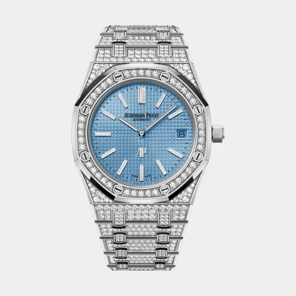 Audemars Piguet Royal Oak Blue Dial With Diamond Case & Bracelet