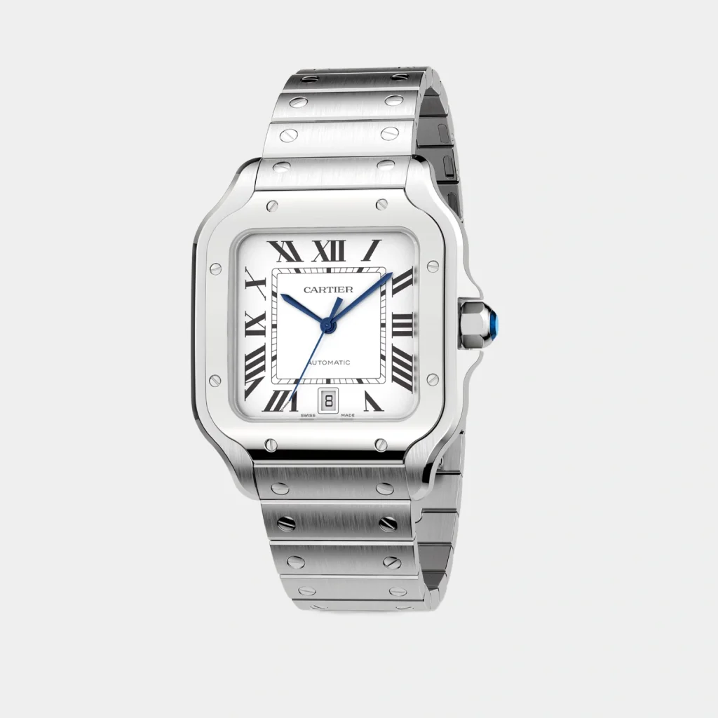 Cartier Santos De Silver Automatic