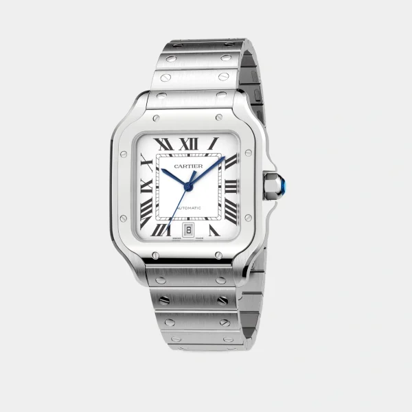 Cartier Santos De Silver Automatic
