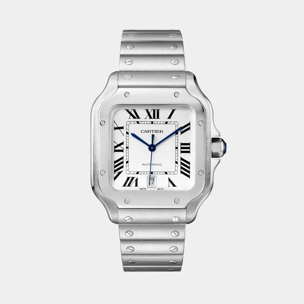 Cartier Santos De Silver Automatic Watch