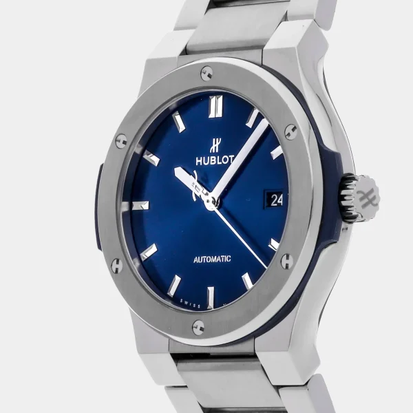 Classic Fusion Silver Bracelet with Blue Dial