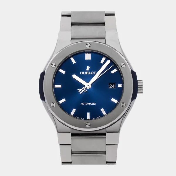 Hublot Classic Fusion Silver Bracelet with Blue Dial