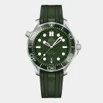 Omega Seamaster Diver 300M With Rubber Belt - Green