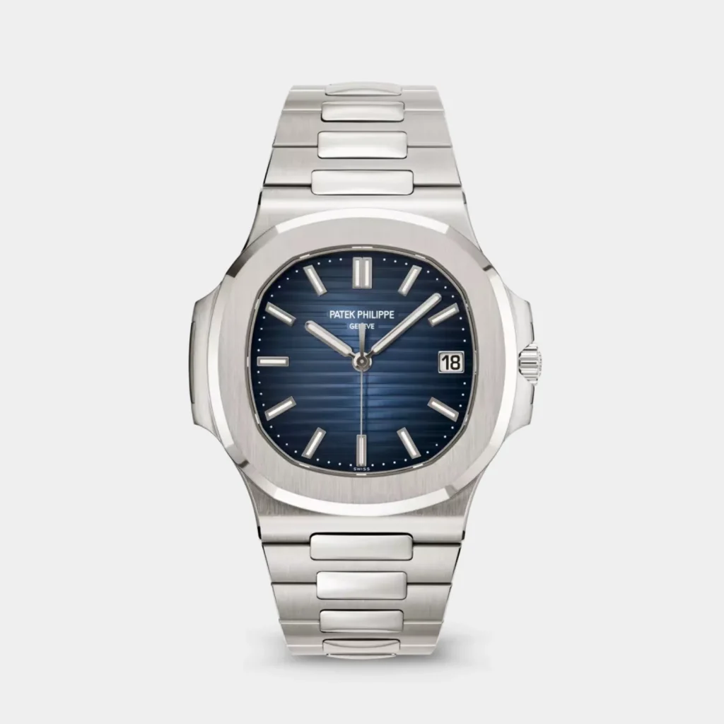 Patek Philippe Nautilus Silver With Blue Sigma Dial