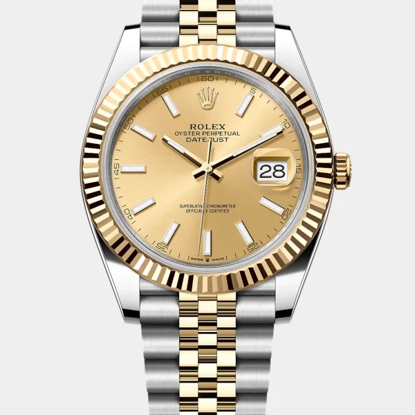 Rolex Datejust Yellow Gold Stainless Steel Champagne Dial