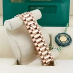 Rolex Day-Date Rose Gold Brown Ombre Baguette Diamond-Set