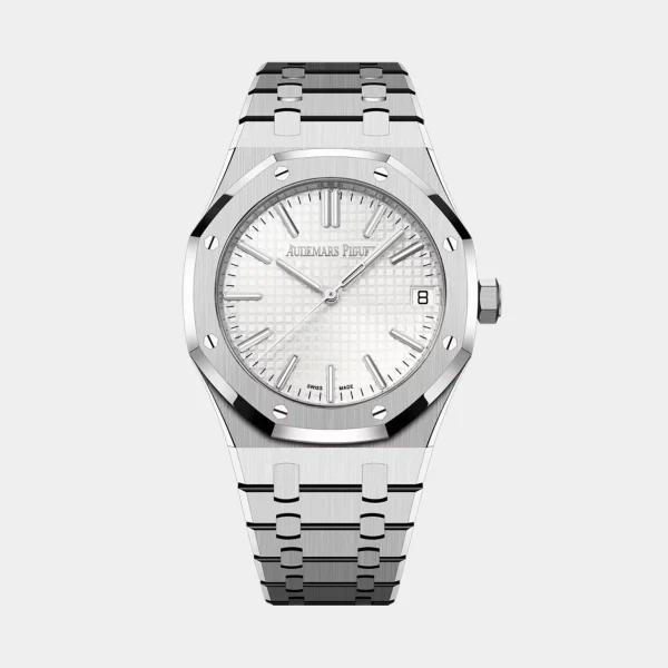 Audemars Piguet Royal Oak Silver Bracelet With White Dial