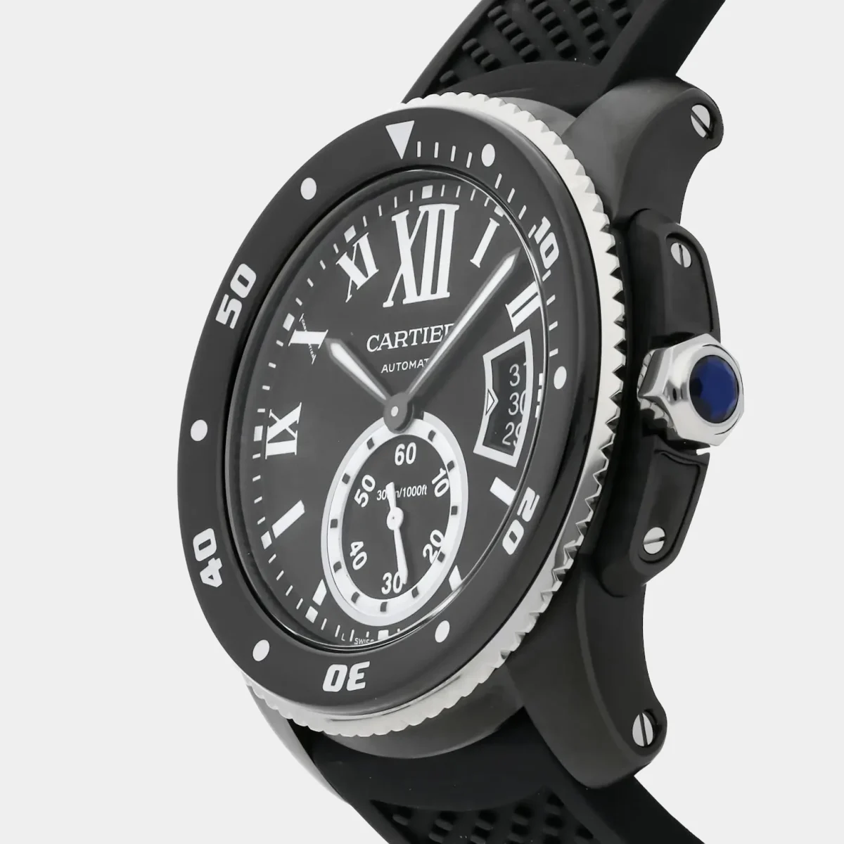 CALIBRE DIVER 42 AUTOMATIC BLACK CASE STEEL BEZEL