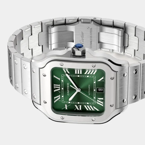 Cartier Santos Large Green Dial Stainless Steel