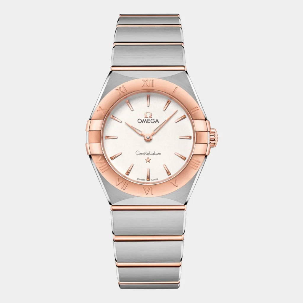 Omega Constellation Mother-of-Pearl Dial Stainless Steel Ladies Watch - RoseGold Silver