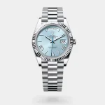 DAY-DATE 40 Silver with Ice Blue Dial