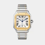 Cartier Santos Large Gold & Silver Two Tone Watch