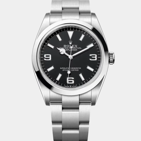 Explorer I Black Dial Steel Watch
