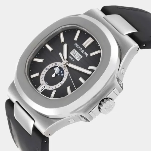 Nautilus Annual Calendar Moonphase Black Dial Watch