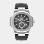 Nautilus Annual Calendar Moonphase Black Leather Belts Watch