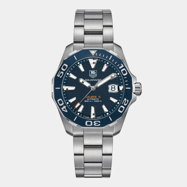 Tag Heuer Aquaracer Calibre 5 Blue Dial Stainless Steel Watch