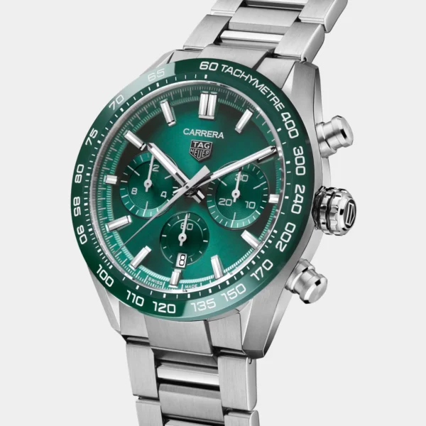 Tag Heuer Carrera Chronograph Green Dial Steel