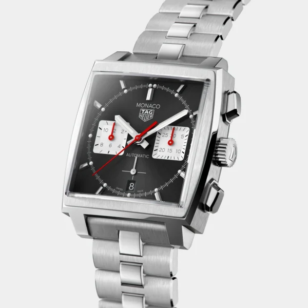 Tag Heuer Monaco Calibre 02 Black Dial Steel Watch