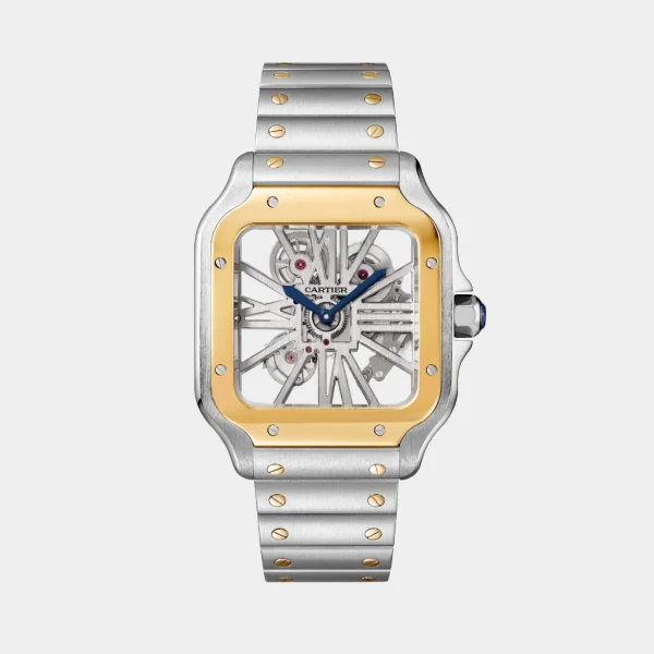 Cartier Santos-Dumont Skeleton Large Stainless Steel Watch