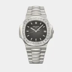 Patek Philippe Nautilus Diamond Baguette Bezel Black Dial