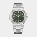 Patek Philippe Nautilus Diamond Baguette Bezel Green Dial