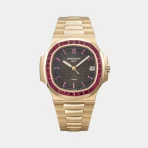 Patek Philippe Nautilus Stainless Steel Red Ruby Edition Gold