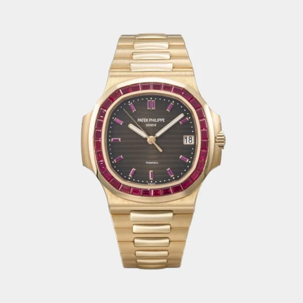 Patek Philippe Nautilus Stainless Steel Red Ruby Edition Gold