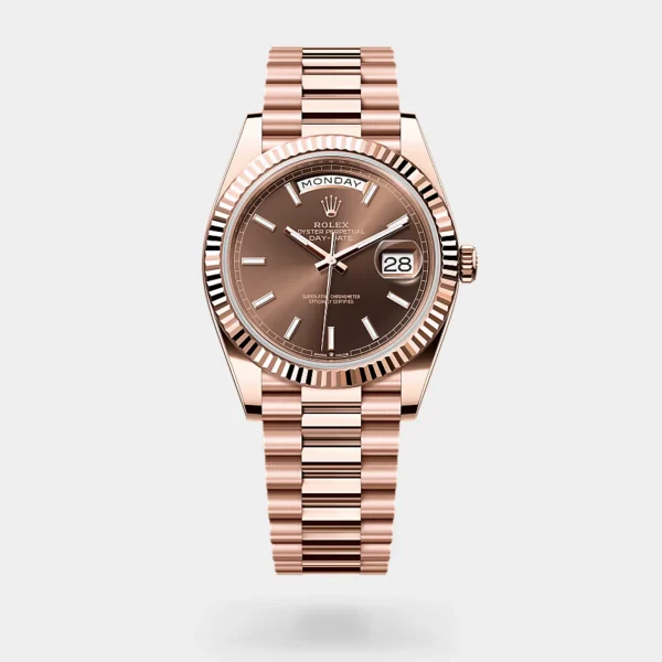Day Date Rose Gold Chocolate Dial