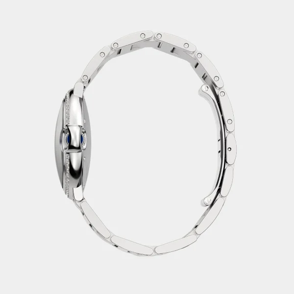 Cartier Ballon Bleu De Stainless Steel with Diamond Bezel