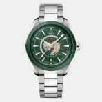 Omega Seamaster Aqua Terra 150m GMT World Timer Sun Brushed Green