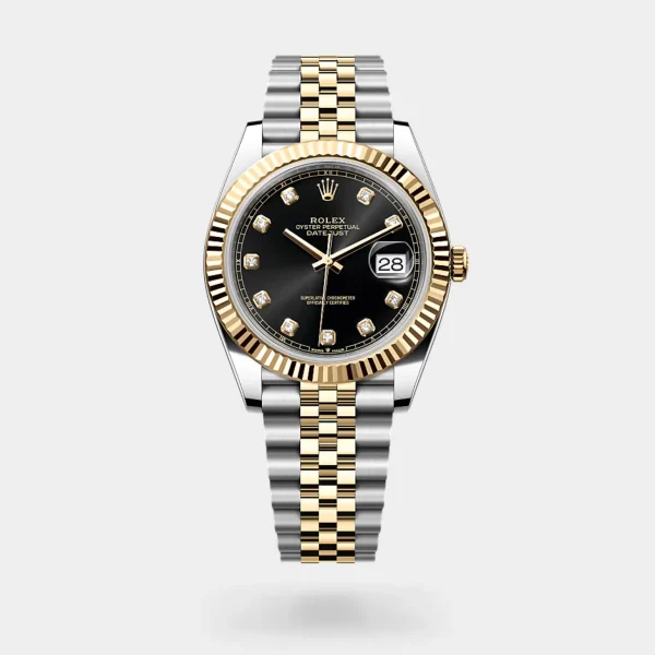 Rolex Datejust Stainless Steel Black Diamond Dial