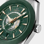 Seamaster Aqua Terra GMT World Timer Sun Brushed Green