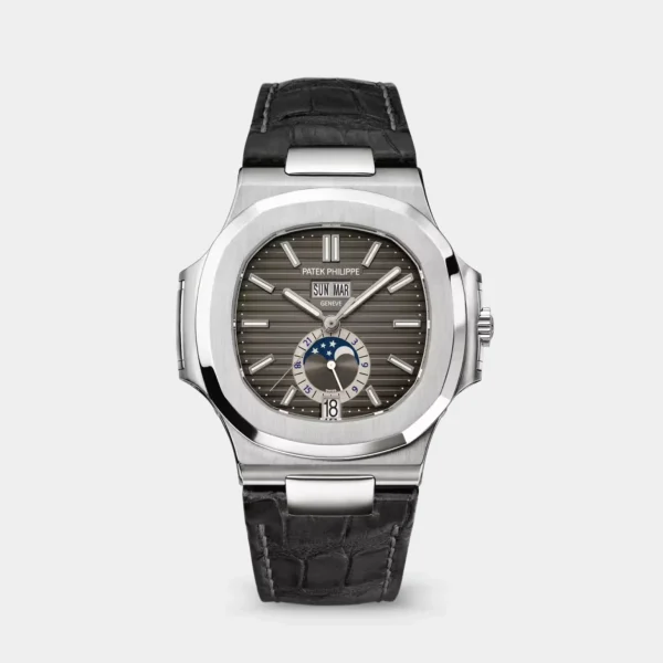 Nautilus Annual Calendar Moonphase Charcoal Gray