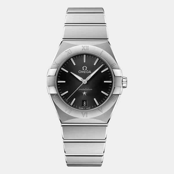 Omega Constellation Quartz Stainless Steel Black Dial