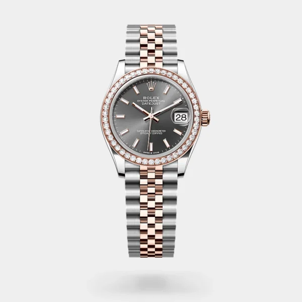 Rolex Lady Date-Just Two Tone Rosegold Diamond Watch
