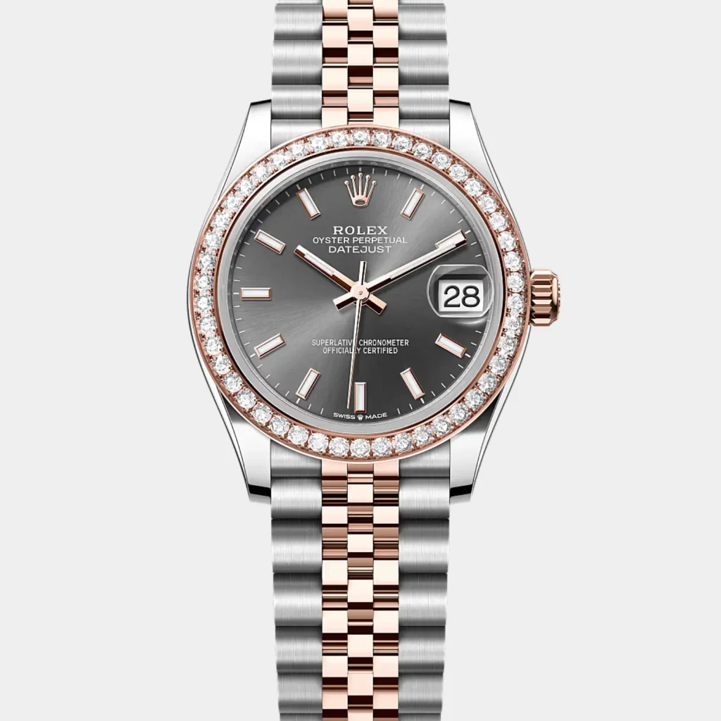 Rolex Lady Date-Just Two Tone Rosegold & Stainless Steel Diamond Watch (1)