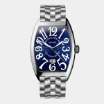 Franck Muller Cintree Curvex Stainless Steel Blue Dial