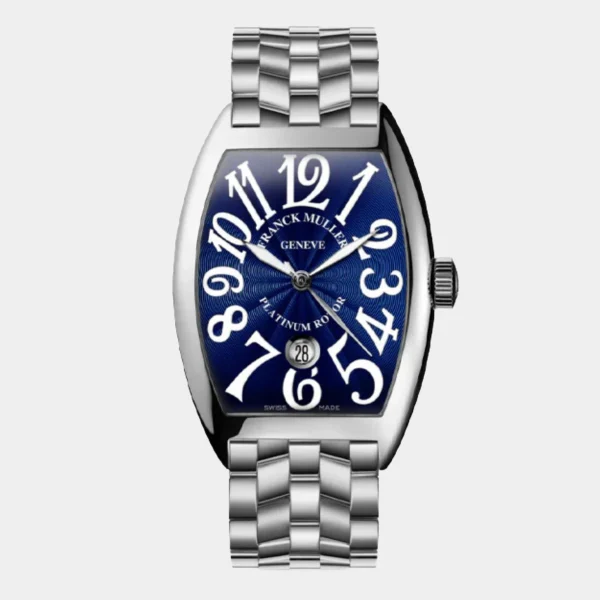Franck Muller Cintree Curvex Stainless Steel Blue Dial
