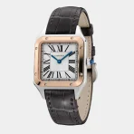 Santos-Dumont Rosegold and Silver stainless steel watch