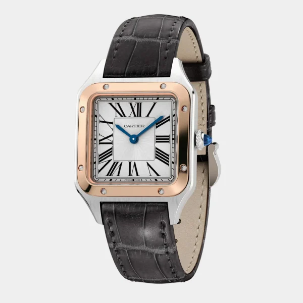 Santos-Dumont Rosegold and Silver stainless steel watch